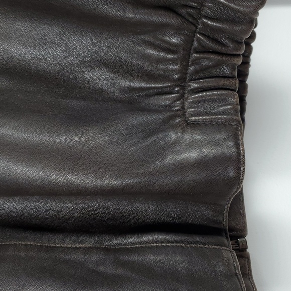 Brooks Brothers Brown Lambs Leather Bomber Jacket L XL EUC - Picture 7 of 15